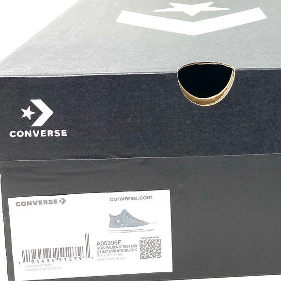 Converse Chuck Taylor Malden Street Mid Khaki Women Kid Size Shoe Canvas A05396F - Picture 8 of 9